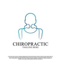 chiropratica logo design vettore premium