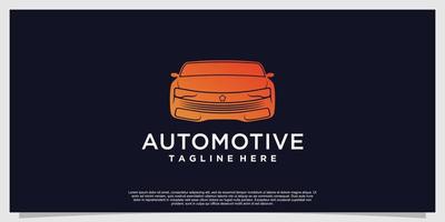 settore automobilistico auto logo design con concetto premio vettore