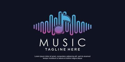 musica logo design con moderno concetto premio vettore premio vettore
