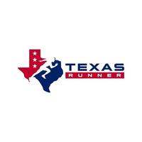 Texas in esecuzione gli sport illustrazione logo vettore