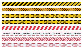 pericoloso avvertimento nastro collezione impostare. facile modificabile ictus. vettore illustrazione. eps 10.