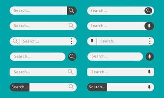 ricerca bar per ui design. impostato di ricerca scatole ui modello. modificabile ictus. vettore illustrazione. eps 10.