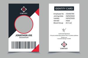 ufficio id carta modello illustrazione vettore