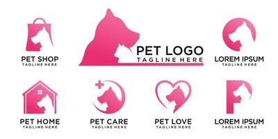 animale domestico logo design con creativo unico stile premio vettore parte 2