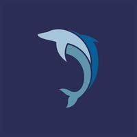 delfino animale marino geometrico logo vettore