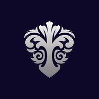 scudo ornamentale lusso creativo logo vettore