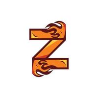lettera z fuoco astratto moderno logo vettore