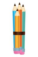 forniture di matite colorate vettore