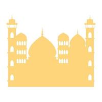 giallo moschea tempio silhouette vettore