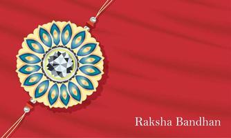 Raksha bandhan rosso carta vettore