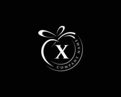 astratto regalo lettera X logo disegno, vettore X lettera logo disegno, arrotondato stile semplice vettore lettering logo design