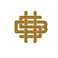 monogramma iniziale lettera bsh hsb bh logo design. attività commerciale iniziale icona vettore