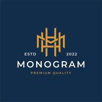 monogramma iniziale lettera ehm logo design. attività commerciale iniziale icona vettore