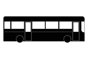 autobus pittogramma vettore icona - silhouette