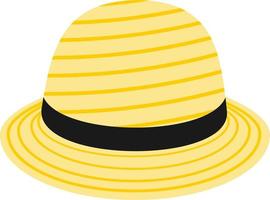 cartone animato femmina giallo cannuccia cappello vettore