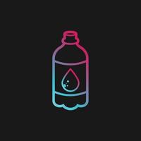 design icona bicchiere bottiglia bevanda acqua logo vettore