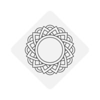 motivo mandala fiore circolare per henné, mehndi, tatuaggio, decorazione. ornamento decorativo in stile etnico orientale. contorno doodle disegnare a mano illustrazione vettoriale. vettore