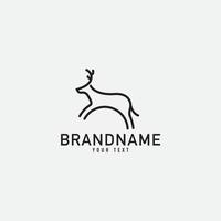 animali elefante, cervo, nube, e amore logo. minimalista vettore logo design modello elemento