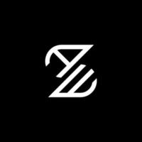 aw lettera logo creativo design con vettore grafico, aw semplice e moderno logo.