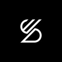 logo lettera wd design creativo con grafica vettoriale, logo semplice e moderno wd. vettore