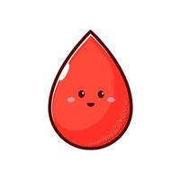 carino contento sorridente sangue far cadere cartone animato personaggio vettore