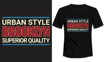 orbano stile brooklyn superiore qualità maglietta design vettore