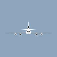 aereo volo mezzi di trasporto viaggio veicolo davanti Visualizza. piatto vettore commerciale illustrazione