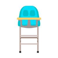 bambino alto sedia vettore icona infanzia design. ragazzo cartone animato piatto mobilia posto a sedere. cibo cena tavolo sgabello bambino piccolo
