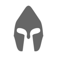 militare casco guerriero armatura simbolo nero cartello attrezzatura. storia acciaio metallo viso maschera cartucce vettore icona