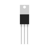transistor attrezzatura microprocessore pc micro parte. circuito elemento patata fritta vettore elettronico icona industria