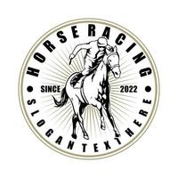 cavallo da corsa illustrazione design logo icona vettore