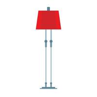 pavimento lampada vettore icona mobilia design interno. vivente camera leggero lampadina cartone animato. alto piatto arredamento attrezzatura In piedi apparecchio