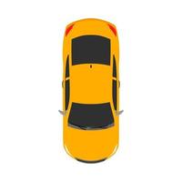 auto superiore Visualizza concetto urbano automobile piatto vettore icona isolato su bianca