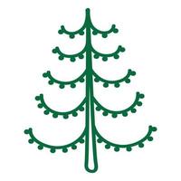 carino semplice scarabocchio Natale albero vettore