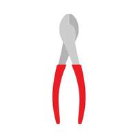 diagonale pinze rosso chiave inglese utensili meccanico design vettore icona. Manuale falegname energia riparazione costruzione attrezzatura