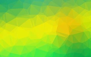 sfondo poligonale vettoriale verde chiaro, giallo.