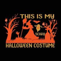 migliore Halloween maglietta design vettore