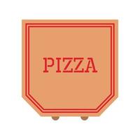 Pizza rosso scatola attività commerciale cena cartello vettore superiore Visualizza. concetto servizio consegnare cibo ristorante