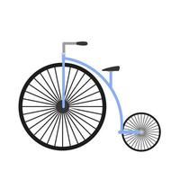 retrò bicicletta ruota illustrazione design. isolato bianca cavalcata mezzi di trasporto veicolo viaggio. vettore bicicletta trasporto ciclo antico disegno. cartone animato simbolo classico elemento nostalgia oggetto