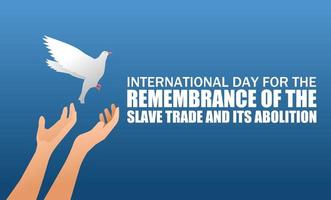 giornata internazionale per la memoria della tratta degli schiavi e della sua abolizione vettore