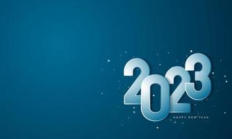 2023 felice anno nuovo sfondo design. illustrazione vettoriale. vettore