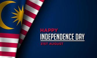 disegno di sfondo del giorno dell'indipendenza della Malesia. vettore