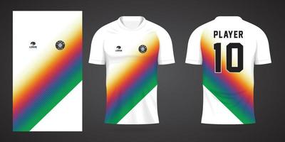 modello di design sportivo in jersey di calcio colorato vettore