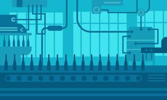 vino fabbrica vettore illustrazione alcool produzione a partire dal uva. processi tecnologia industria e bottiglia vite attività commerciale Prodotto. bicchiere fabbricazione e imbottigliamento per fermentazione. in lavorazione macchina distilleria