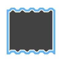 metallo foglio glifo blu e nero icona vettore
