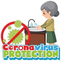 proteggere il poster delle mani di lavaggio del coronavirus vettore