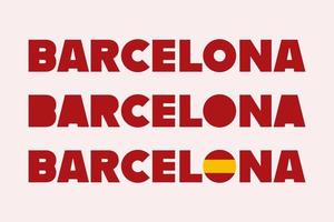 Barcellona Spagna, tipografia disegni isolato vettore. gruppo di Barcellona catalogna testo bandiera segni, per magliette, manifesti, cartoline e di più. vettore