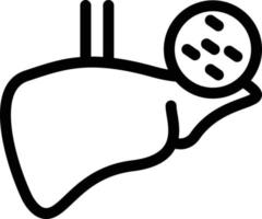 illustrazione vettoriale del fegato su uno sfondo. simboli di qualità premium. icone vettoriali per il concetto e la progettazione grafica.
