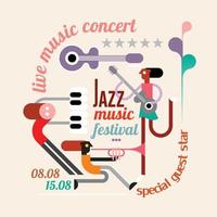 manifesto del festival jazz vettore