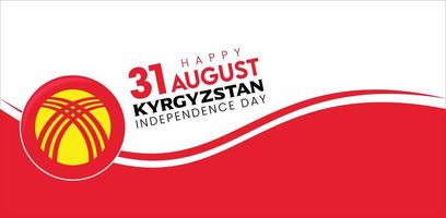 31st agosto Kyrgyzstan indipendenza giorno festeggiare vettore